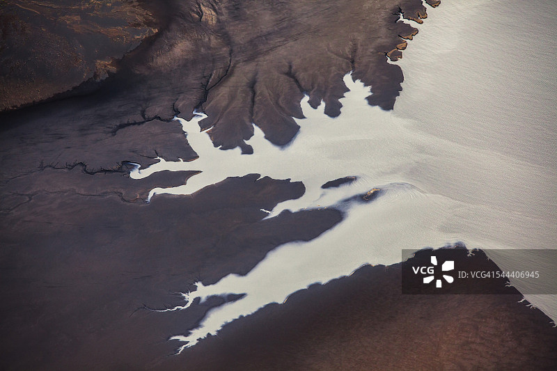 冰川河床、冰岛图片素材