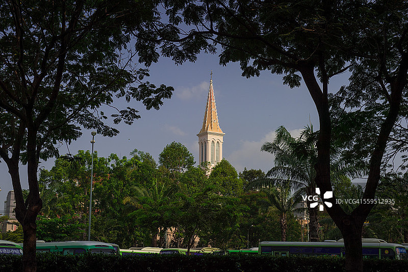 胡志明市的教堂:西贡:越南图片素材