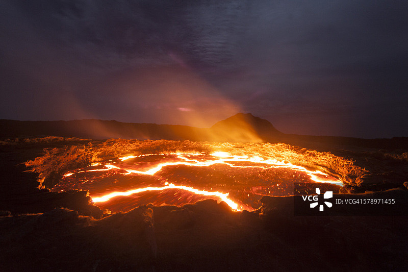熔岩湖，Erta Ale火山图片素材