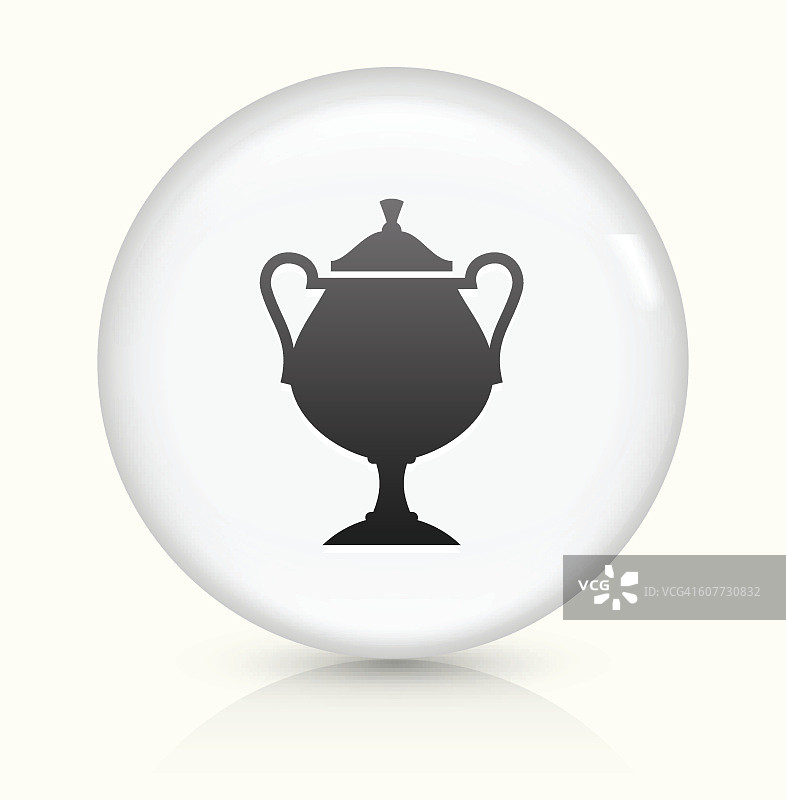 奖杯图标上白色圆形矢量按钮图片素材