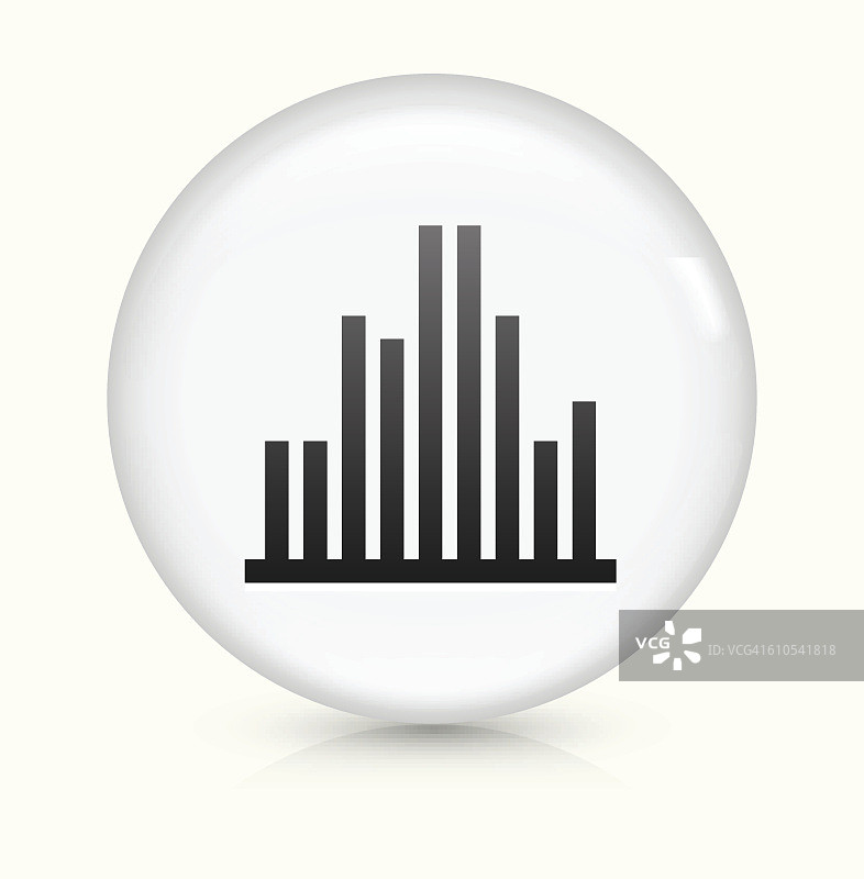 城市景观图标上的白色圆形矢量按钮图片素材