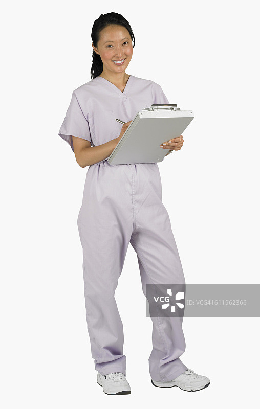 护士拿着剪贴板图片素材