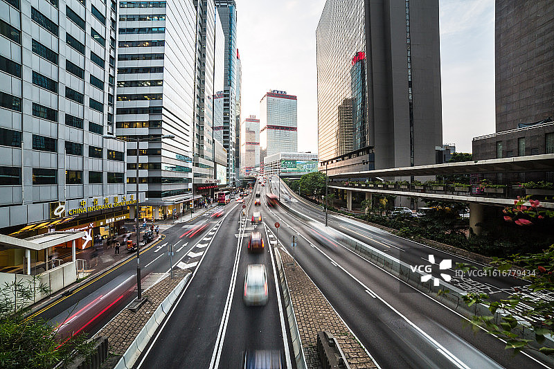 香港中区车辆拥挤图片素材