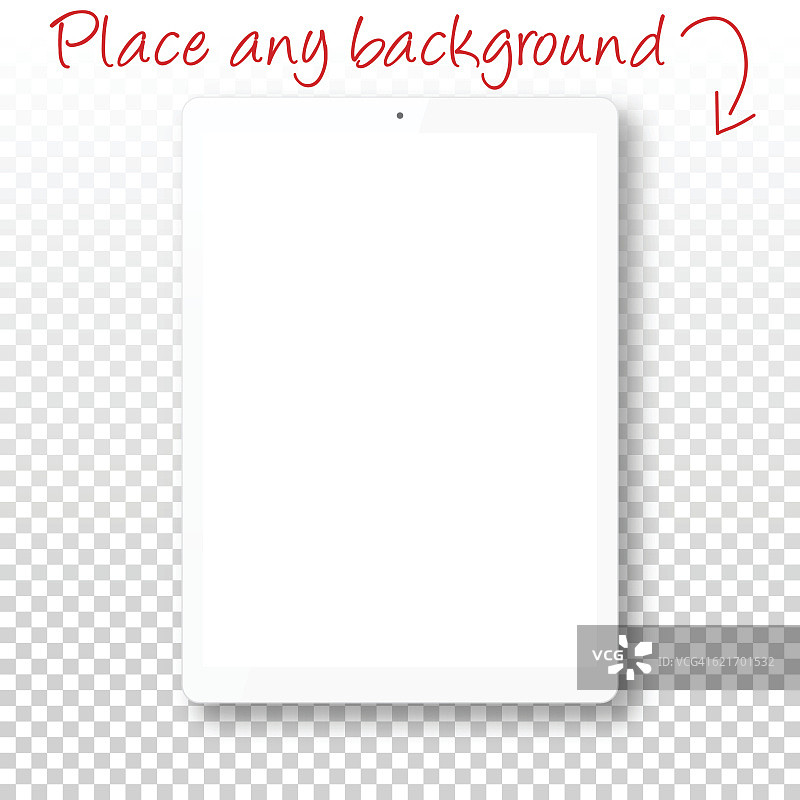 平板电脑隔离空白背景-数字平板模板图片素材