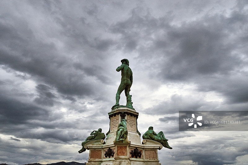 佛罗伦萨米开朗基罗广场的大卫雕像图片素材