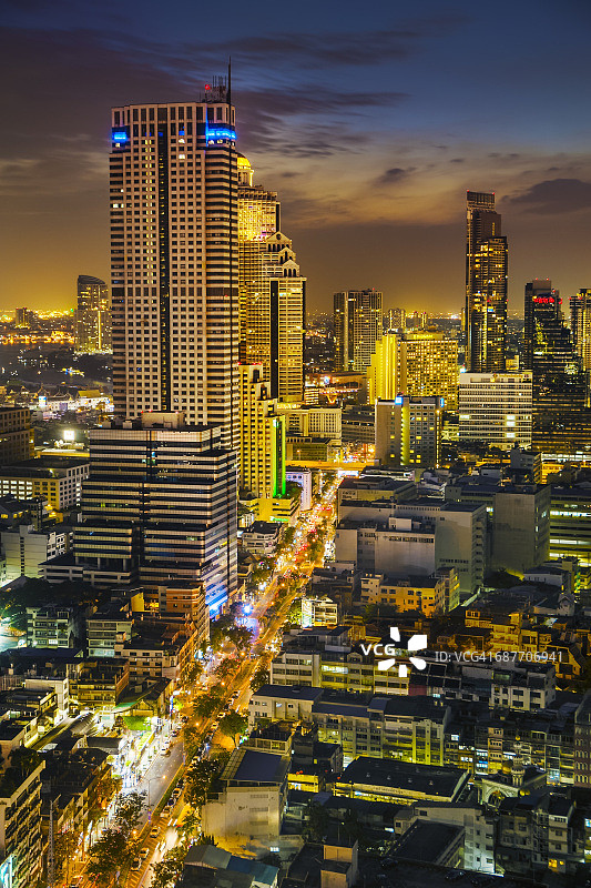 曼谷的Silom路图片素材