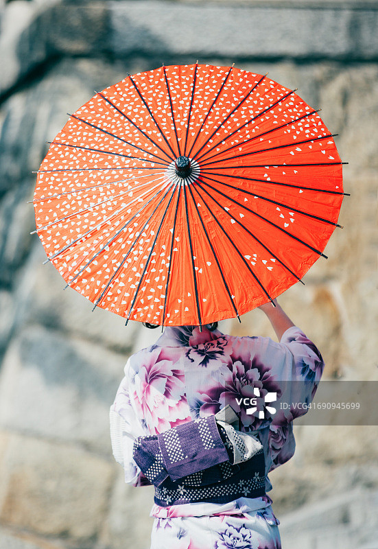红色日本伞图片素材