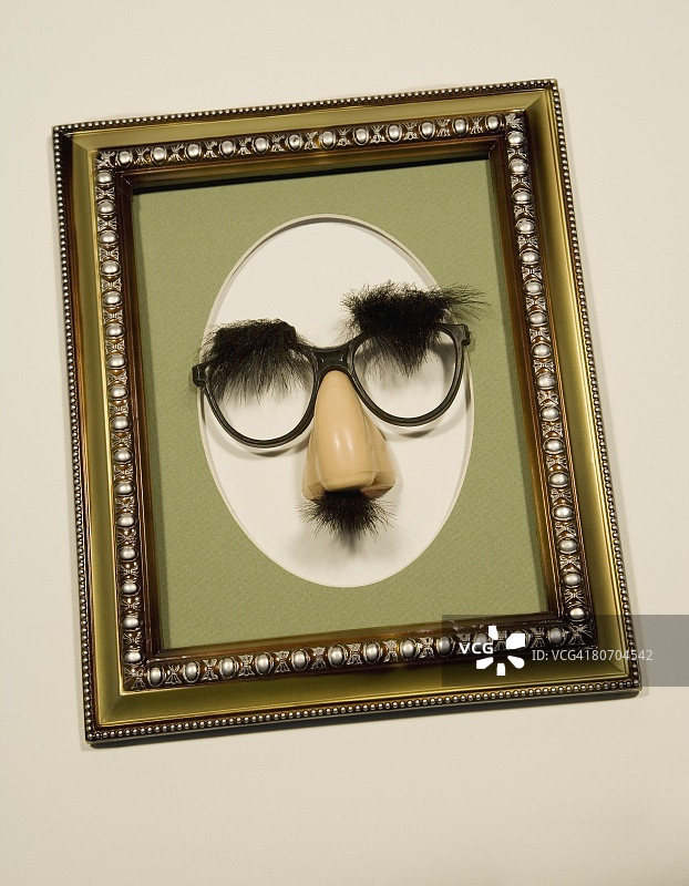 格劳乔的镜框眼镜图片素材