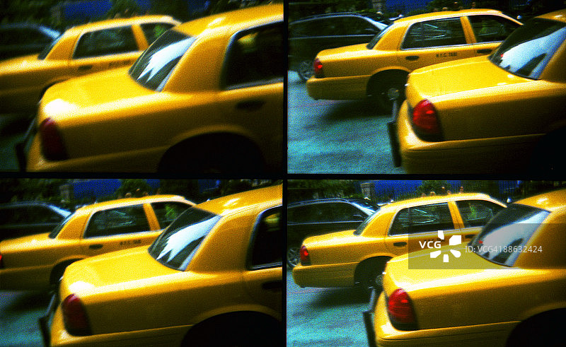 繁忙的纽约出租车!图片素材