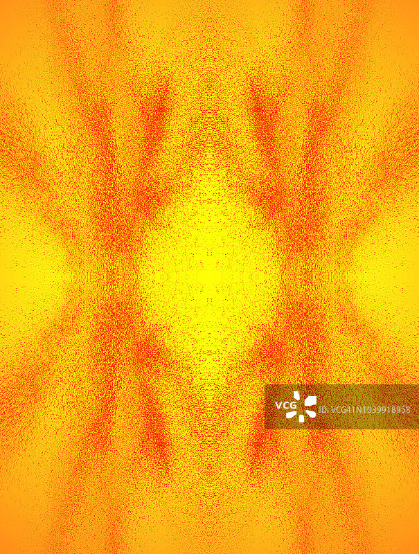 由一团橙色粉末颗粒在黄色背景上撞击而成的爆炸。图片素材