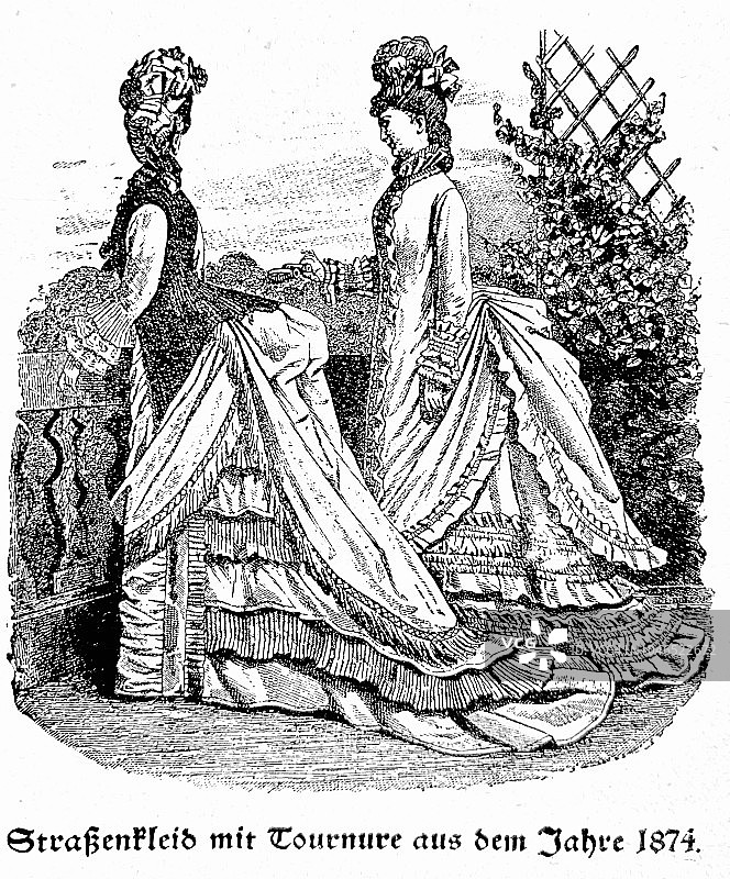1874年的妇女时装——街头服装图片素材