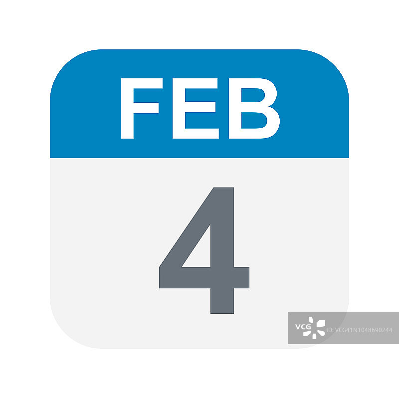 2月4日-日历图标图片素材