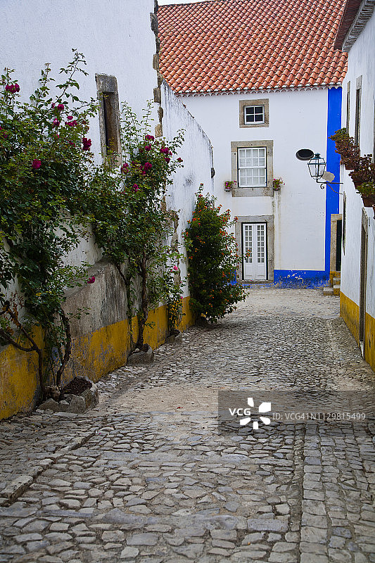 葡萄牙奥比多斯的老城图片素材