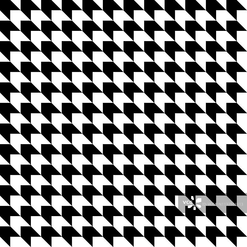抽象无缝图案背景。迷宫黑色几何设计元素孤立在白色背景。矢量图图片素材