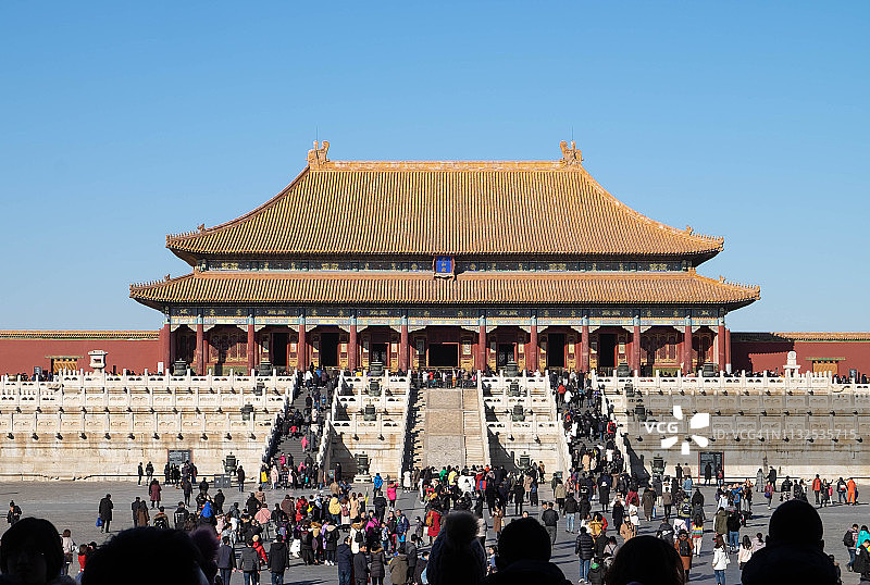 中国北京的故宫。它是中国最大的宫殿。图片素材