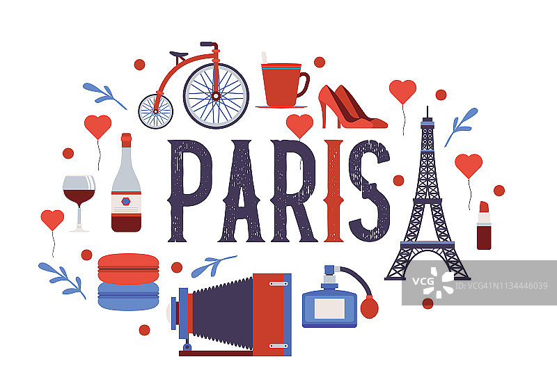 巴黎矢量图案法国文化埃菲尔铁塔和凯旋插画欧洲旅游城市在法国旅行的背景巴黎奶酪羊角面包图片素材