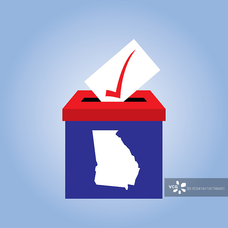 乔治亚州投票箱图标图片素材