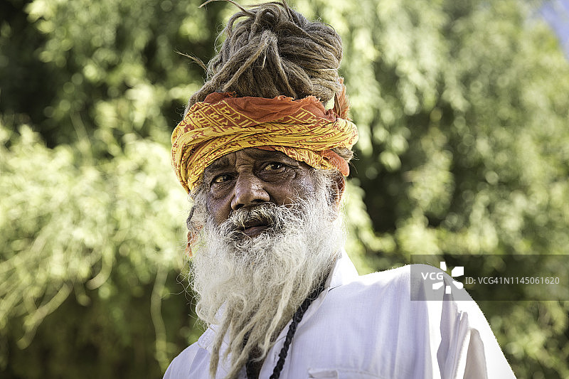 印度老人肖像图片素材