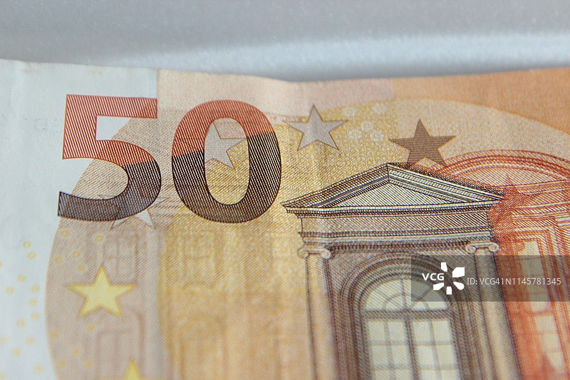 连续发行欧元钞票图片素材