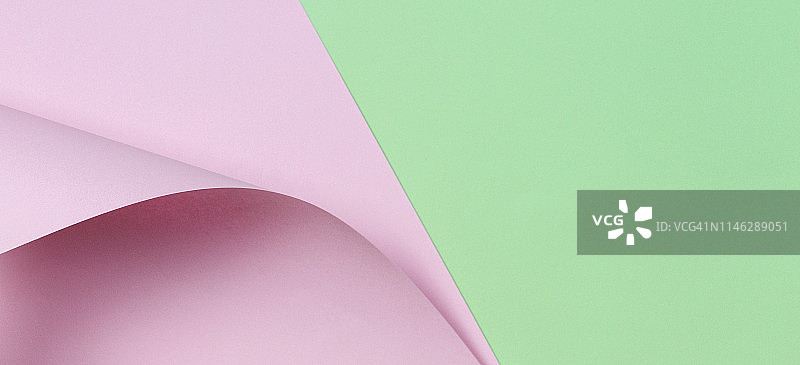抽象几何形状粉彩粉和绿色纸背景图片素材