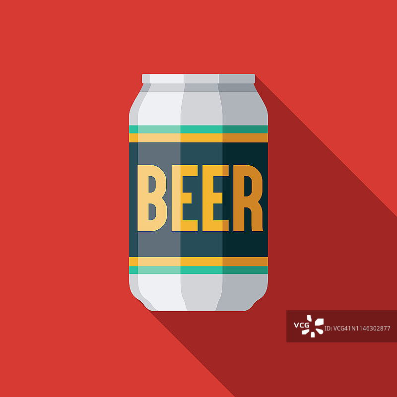 啤酒罐平面设计图标图片素材