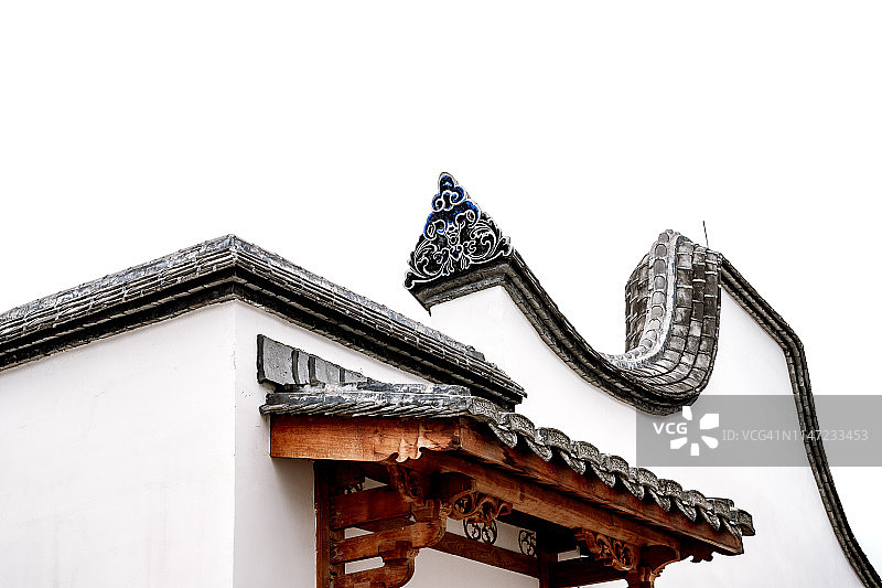 中国古典建筑的屋顶线条图片素材