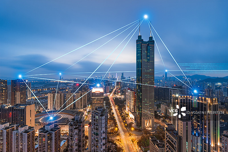 深圳城市风光大数据概念图片素材