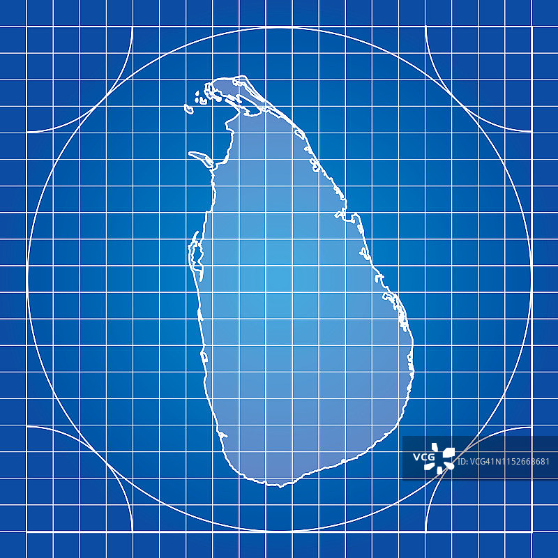 蓝图斯里兰卡地图图片素材
