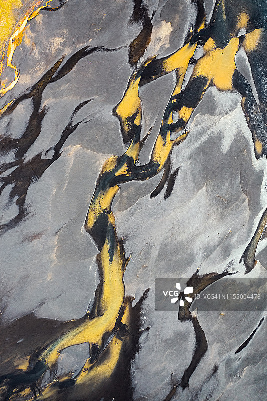 奇怪的冰川河流模式，冰岛图片素材