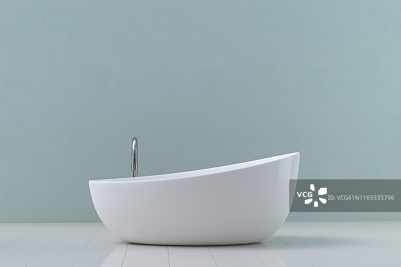 现代浴缸，3D渲染图片素材