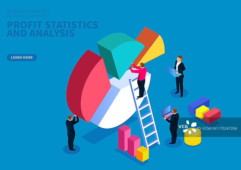 商业利润数据的统计和分析图片素材