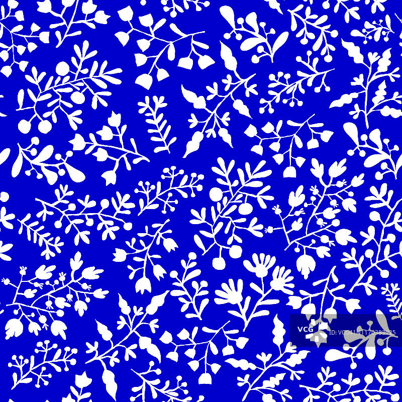 花蓝色波西米亚瓷砖。矢量瓷砖图案，里斯本阿拉伯花马赛克，地中海无缝装饰，几何民俗装饰。部落种族向量纹理。图片素材