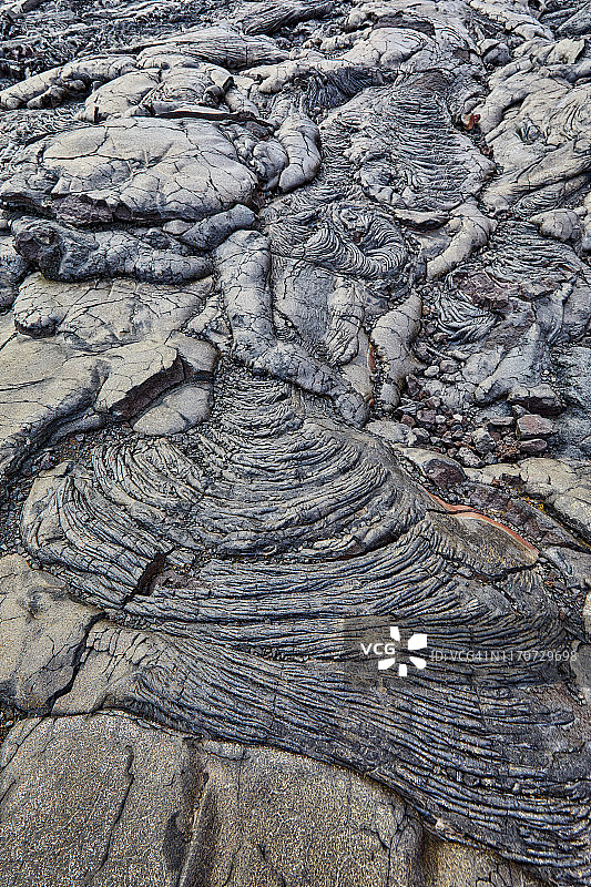 干熔岩流形成，夏威夷火山国家公园，大岛，夏威夷，美国图片素材
