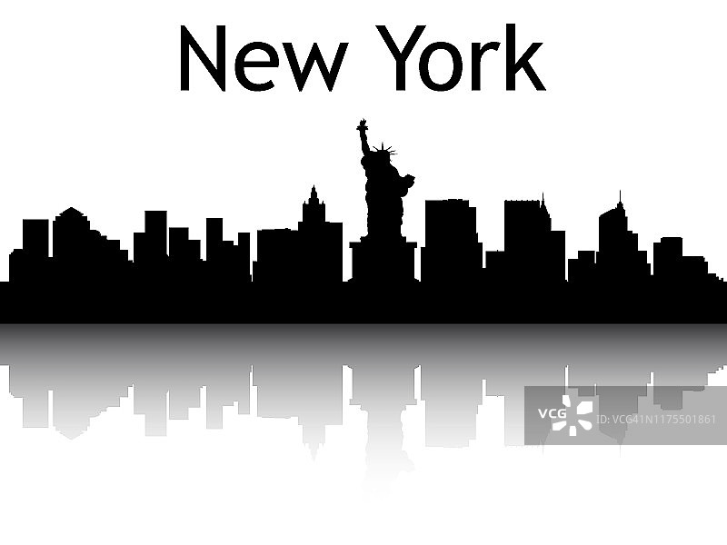 纽约市轮廓线图片素材