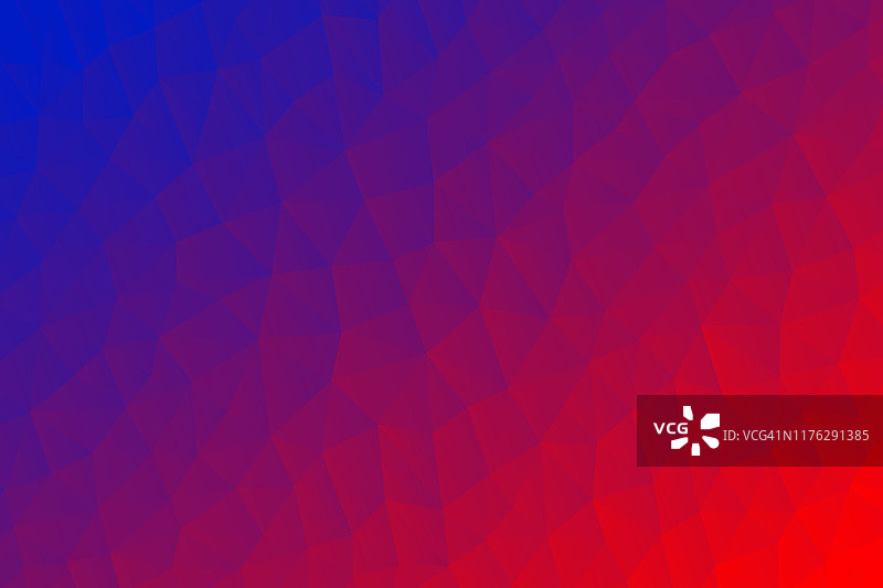 多边形马赛克与红色梯度-抽象几何背景-低多边形图片素材