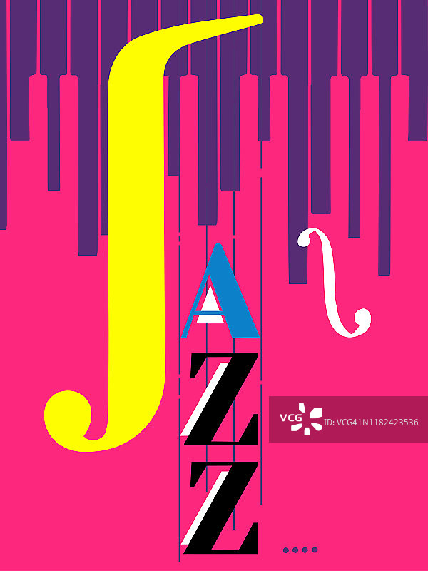 爵士音乐节海报与钢琴图片素材