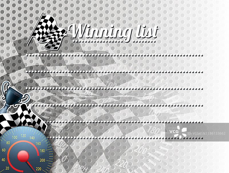 赛车blank winner名单图片素材