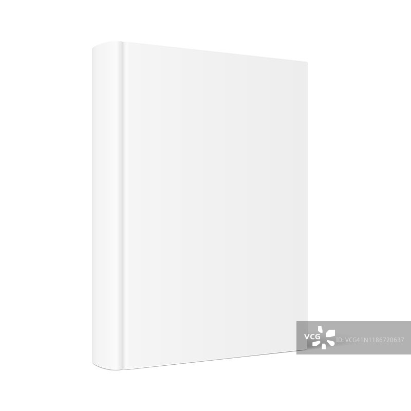 模拟站立的书与白色空白封面图片素材