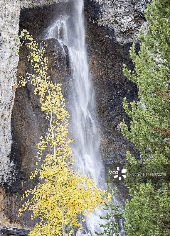 黄石国家公园的仙女瀑布图片素材