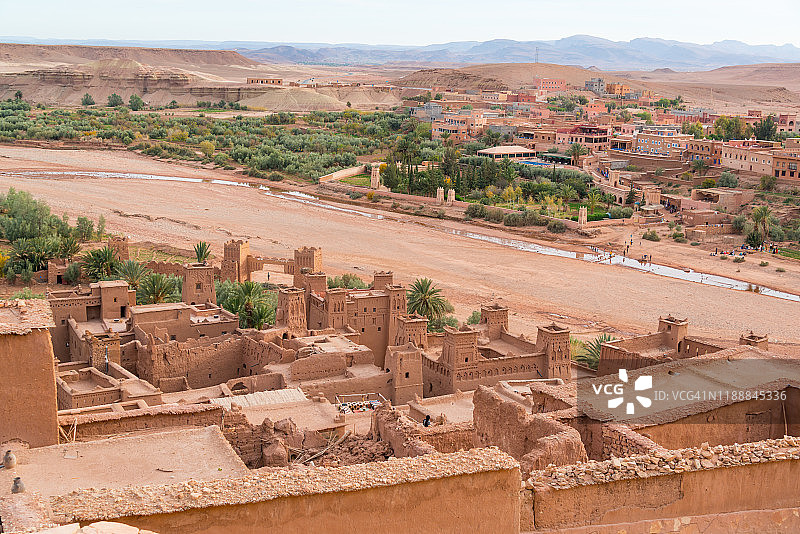 摩洛哥Ouarzazate附近的Ait Benhaddou要塞图片素材