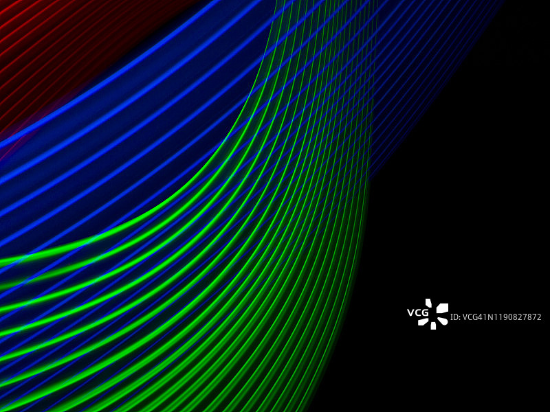 未来色彩的线条形成一个网。虚拟环境。3 d。图片素材