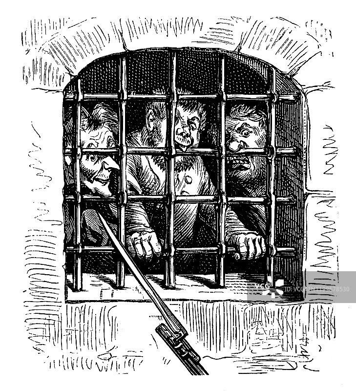 囚犯在监狱图片素材
