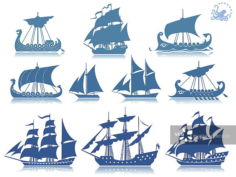 帆船Iconset图片素材