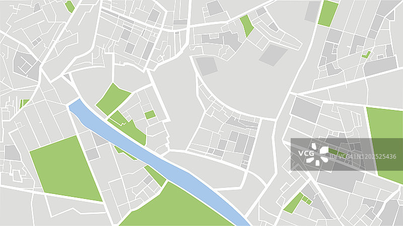 城市城市街道道路抽象地图，城市平面抽象地图。计划的城市。详细的城市地图。图片素材