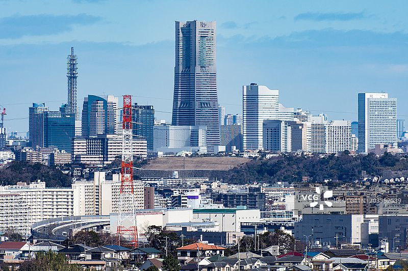 日本横滨市的城市建筑图片素材