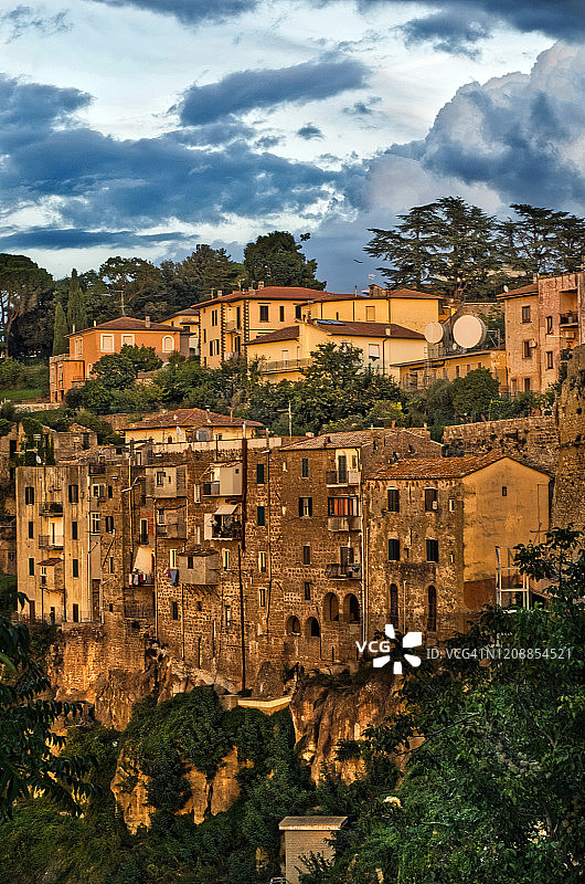 中世纪意大利城镇的建筑图片素材
