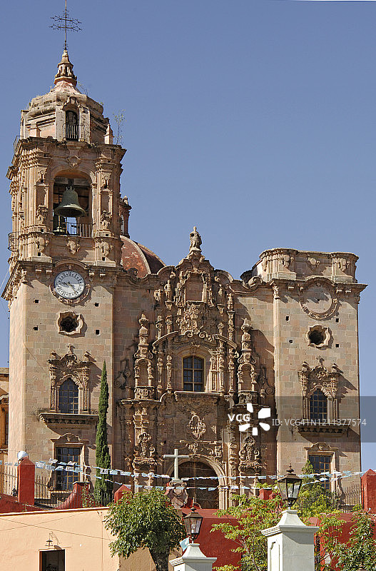 墨西哥巴伦西亚的TEMPLO DE VALENCIANA矿山教堂图片素材