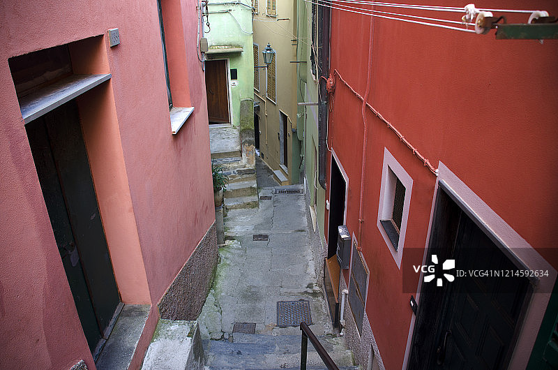 意大利五楼的乡土Vernazza小巷图片素材