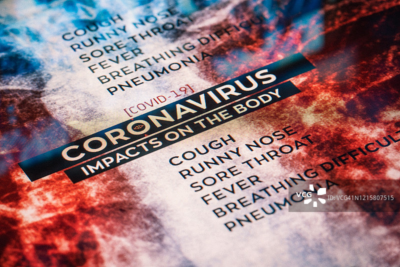 COVID-19冠状病毒对身体的影响图片素材