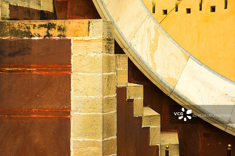 印度斋浦尔Jantar Mantar天文台。联合国教科文组织世界遗产图片素材